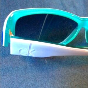 Calvin Klein Pale Blue Outer With Turquoise Inner Sunglasses N W O T